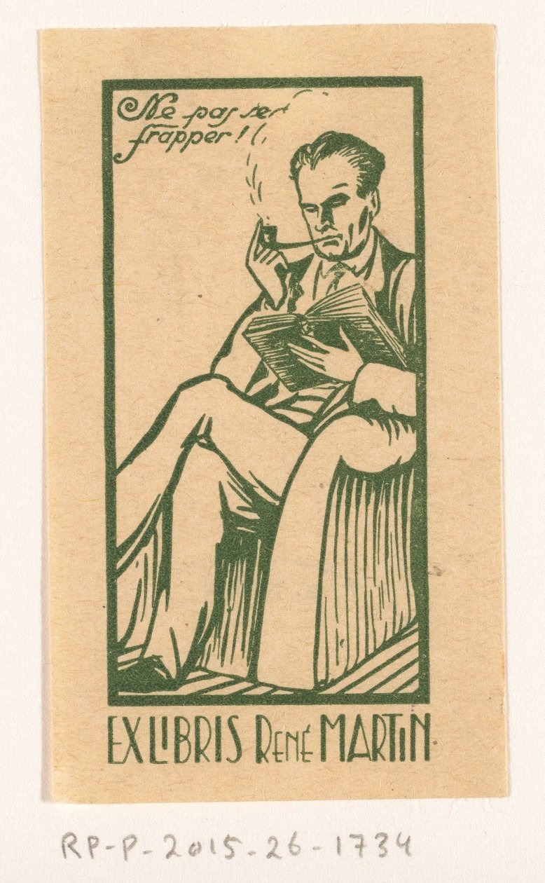 Ex libris van René Martin 作： 匿名