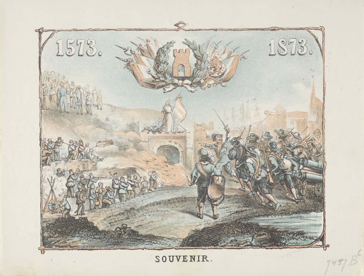 Alkmaar 1573-1873 の記念印刷物解放 作： 匿名