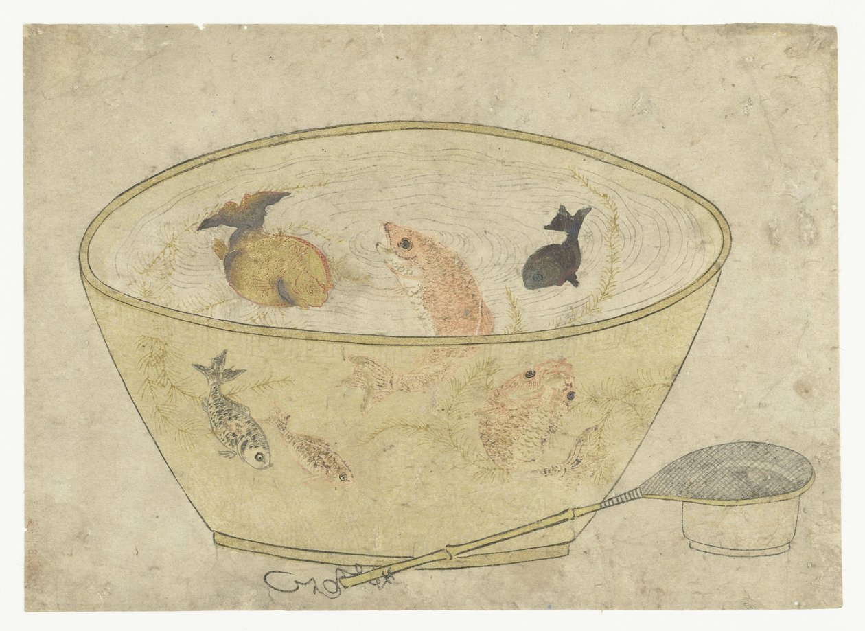 器に入った金魚 作： 匿名