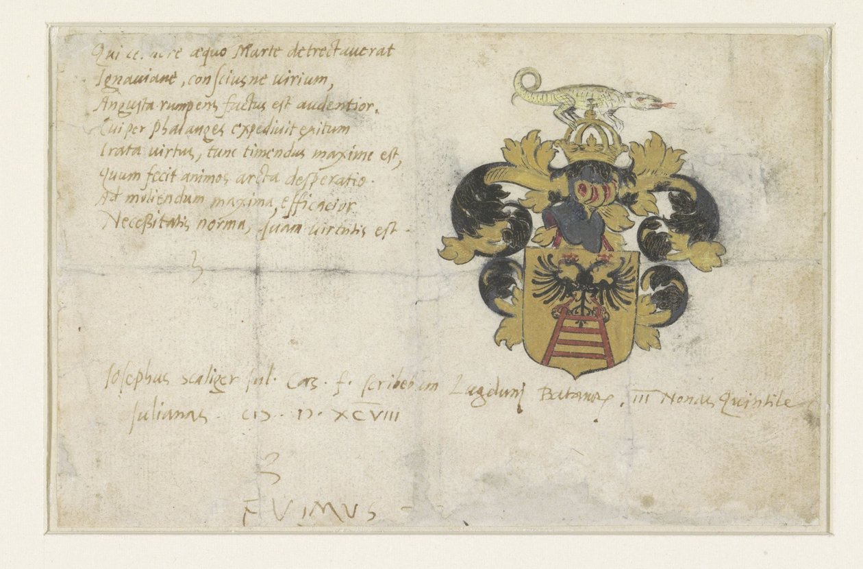 Wapen van Josephus Justus Scaliger 作： 匿名