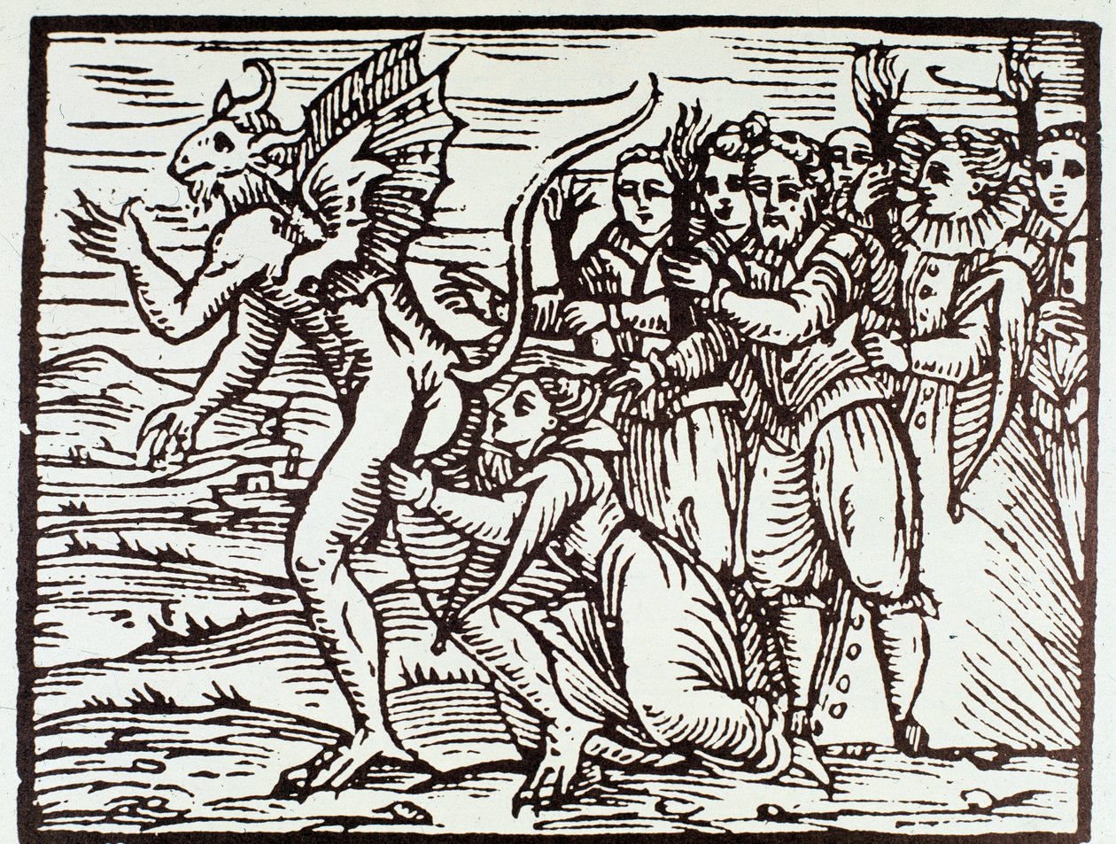 魔女がサタンにキスをする (Engraving) 作： 匿名匿名