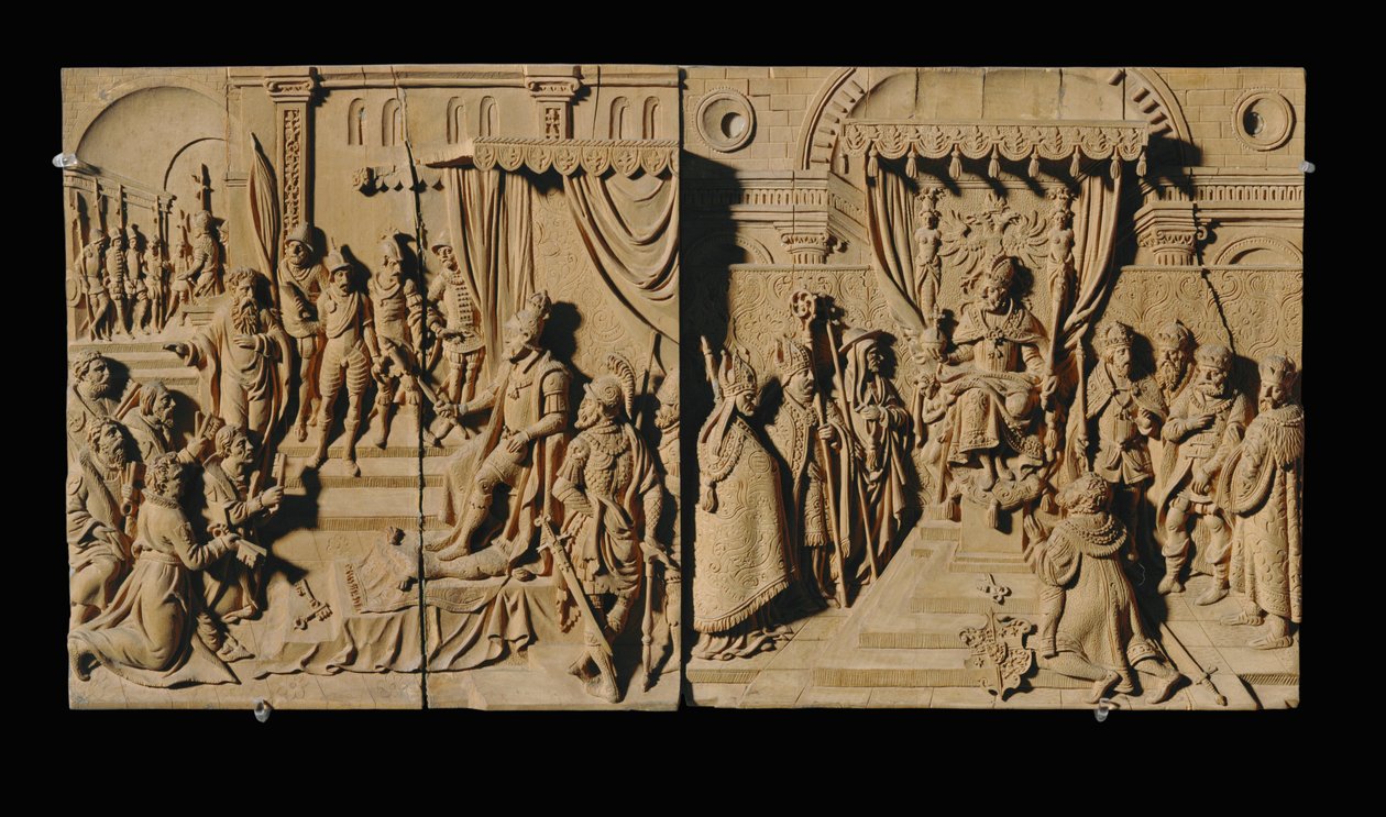 8つの彫刻が施されたレリーフ、チェリー...（レリーフ） 作： 匿名匿名