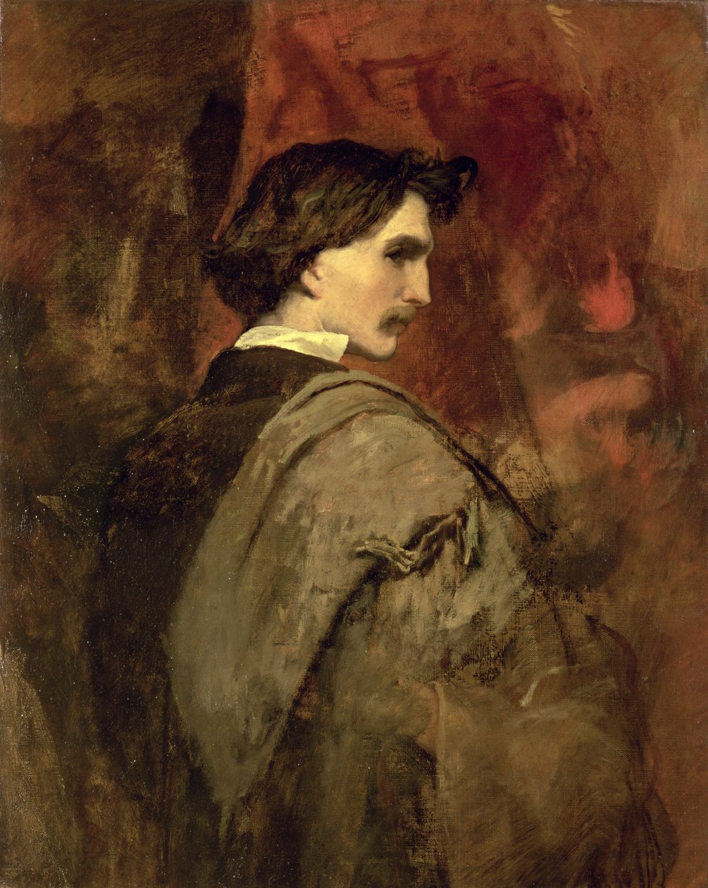 自画像、1860年頃 作： アンゼルム・フォイエルバッハ