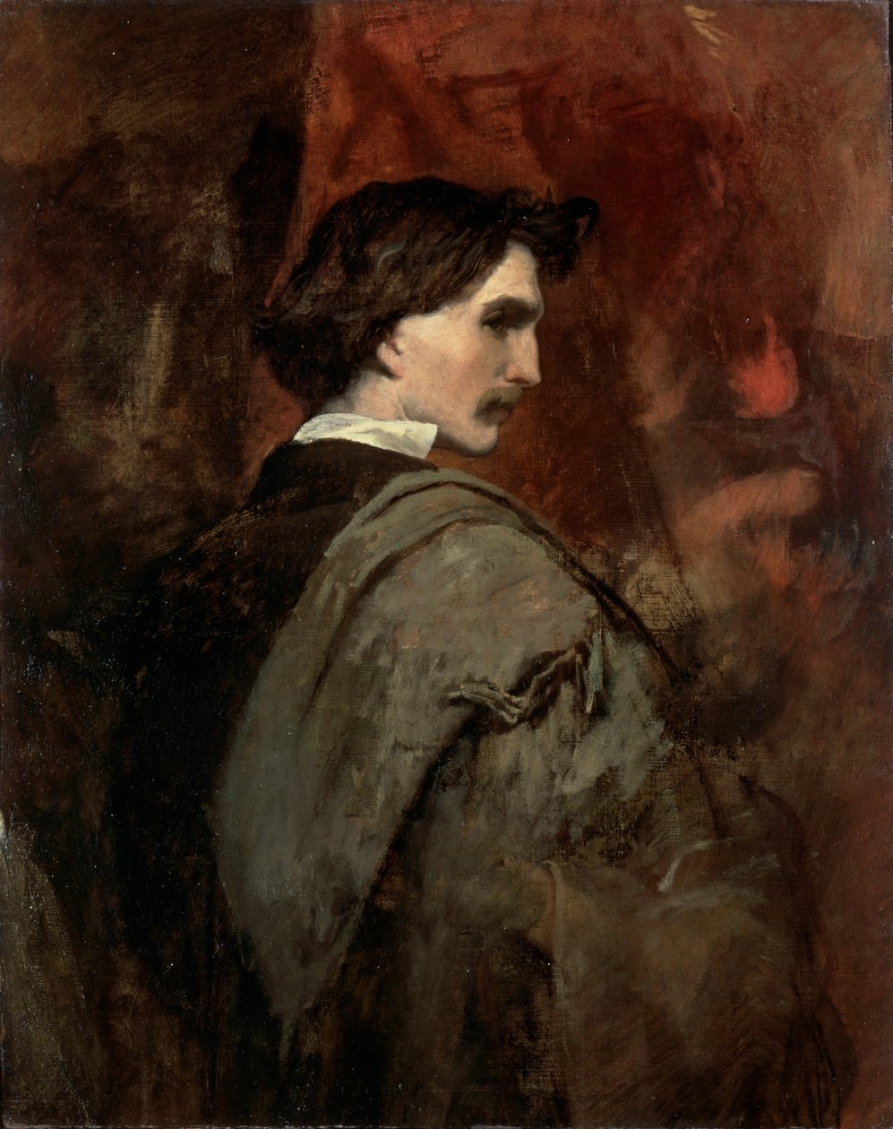 自画像、c1854-c1858 作： アンセルム・フリードリヒ・フォイエルバッハ