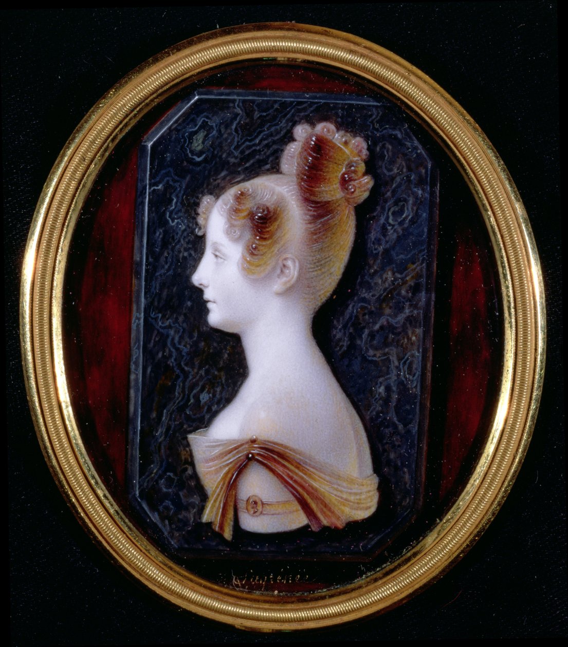 エレナ・パブロヴナ姫の肖像、1820年頃（トイレとエナメルのガッシュ） 作： アンテルムフランソワラグレニー