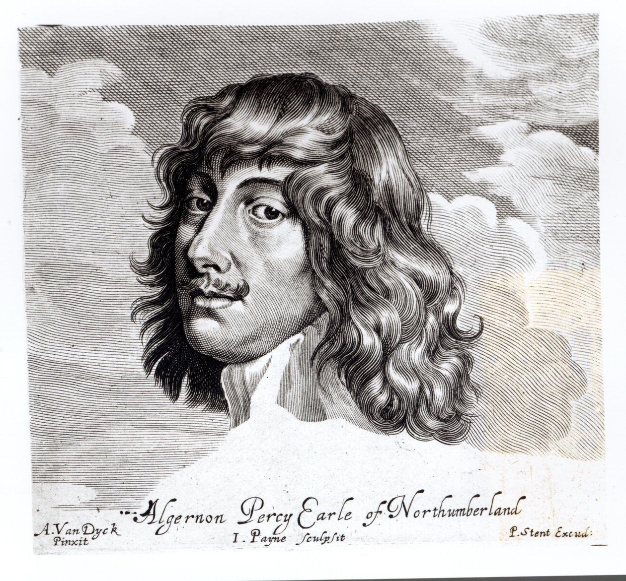 ジョンペインによって彫刻されたアルジャーノンパーシーの肖像、第10ノーサンバーランド伯爵（1602-1668）（fl。1608-48） 作： アンソニー・ヴァン・ダイク