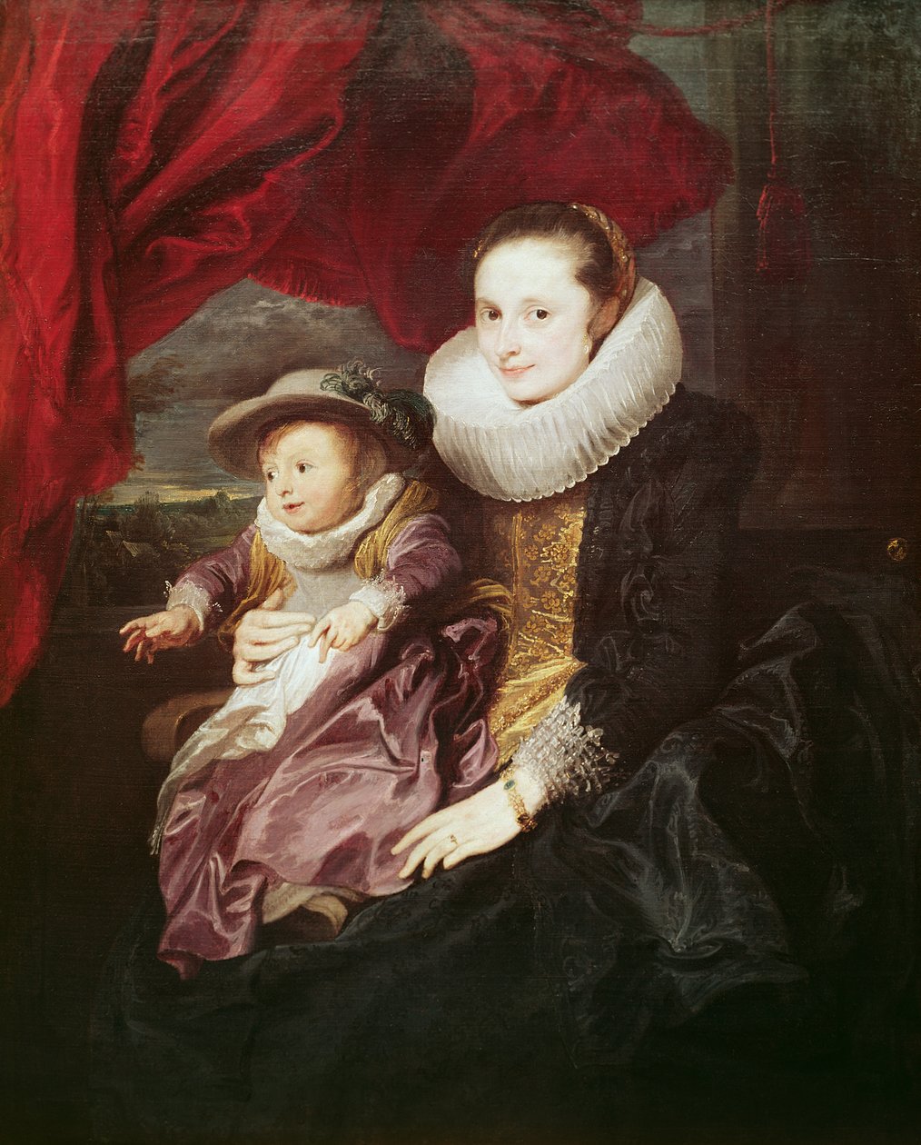 女性と子供の肖像画 作： アンソニー・ヴァン・ダイク