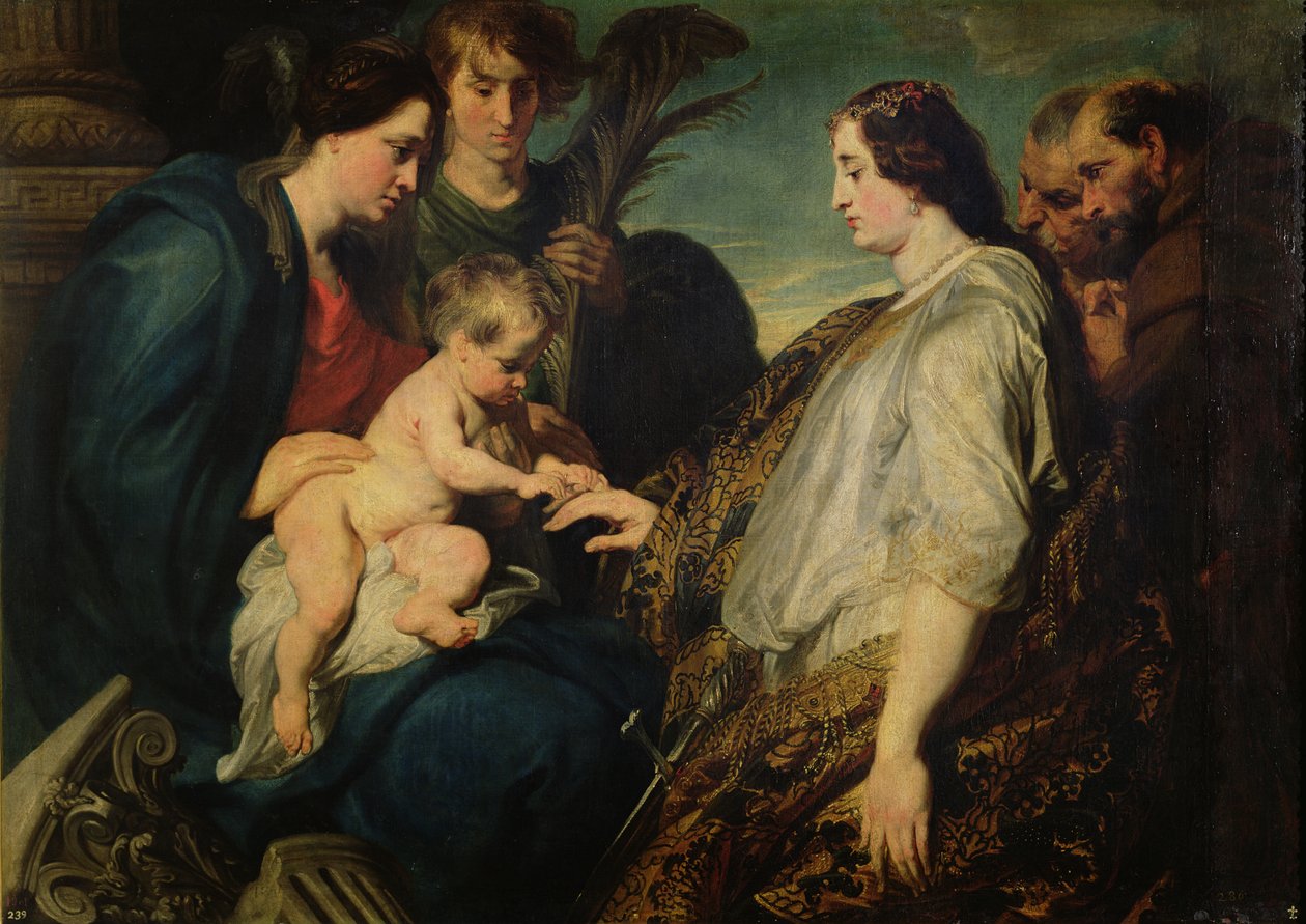 聖カタリナの神秘的な結婚、161820 作： アンソニー・ヴァン・ダイク