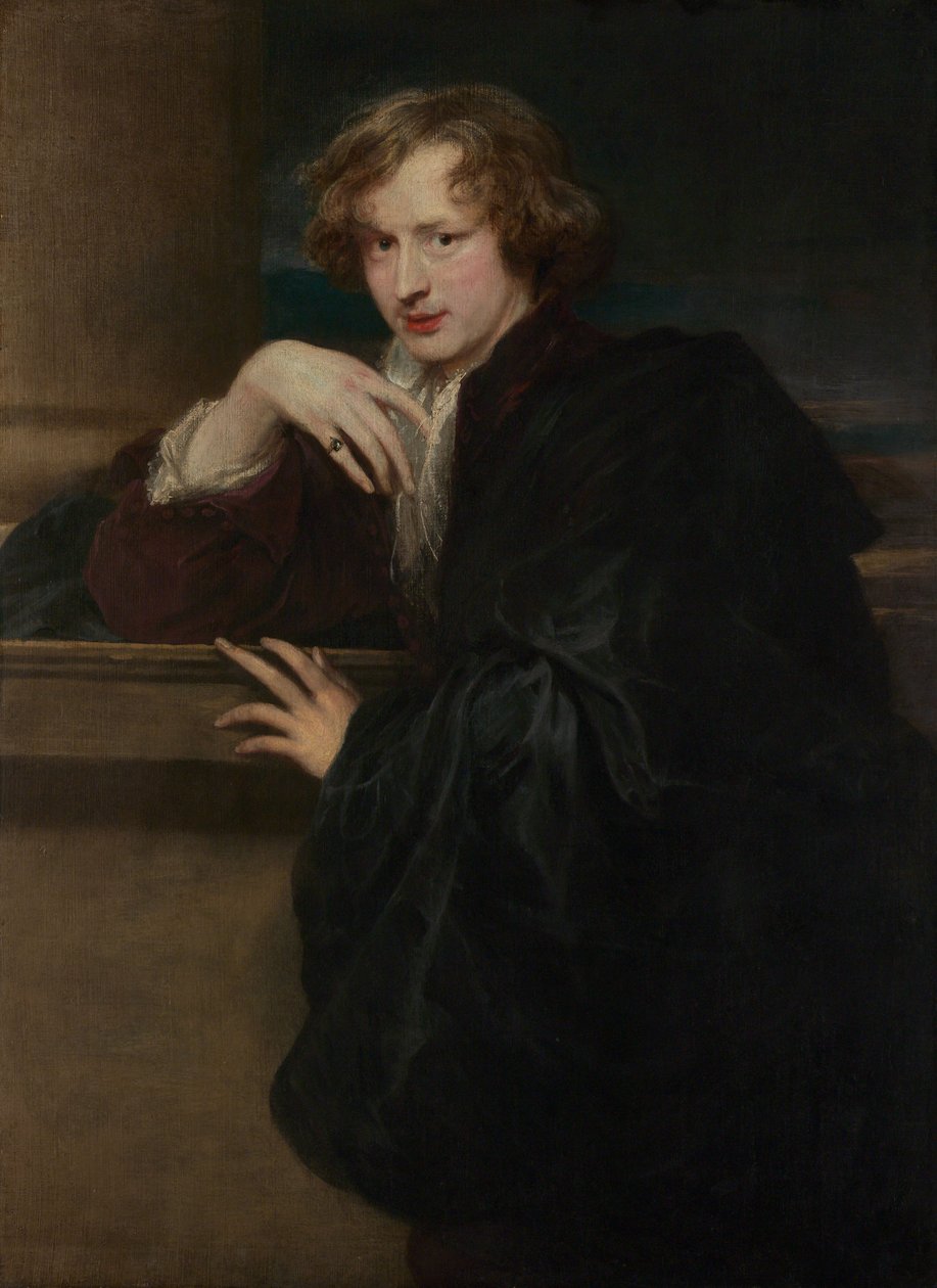 自画像、c.1620-21 作： アンソニー・ヴァン・ダイク