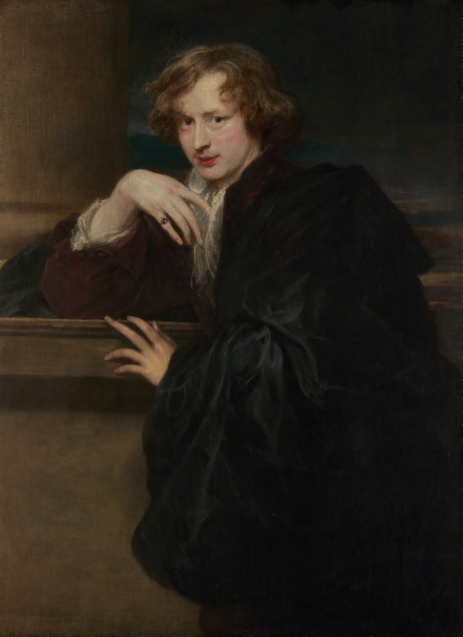 自画像、ca。 1620-1621。 作： アンソニー・ヴァン・ダイク