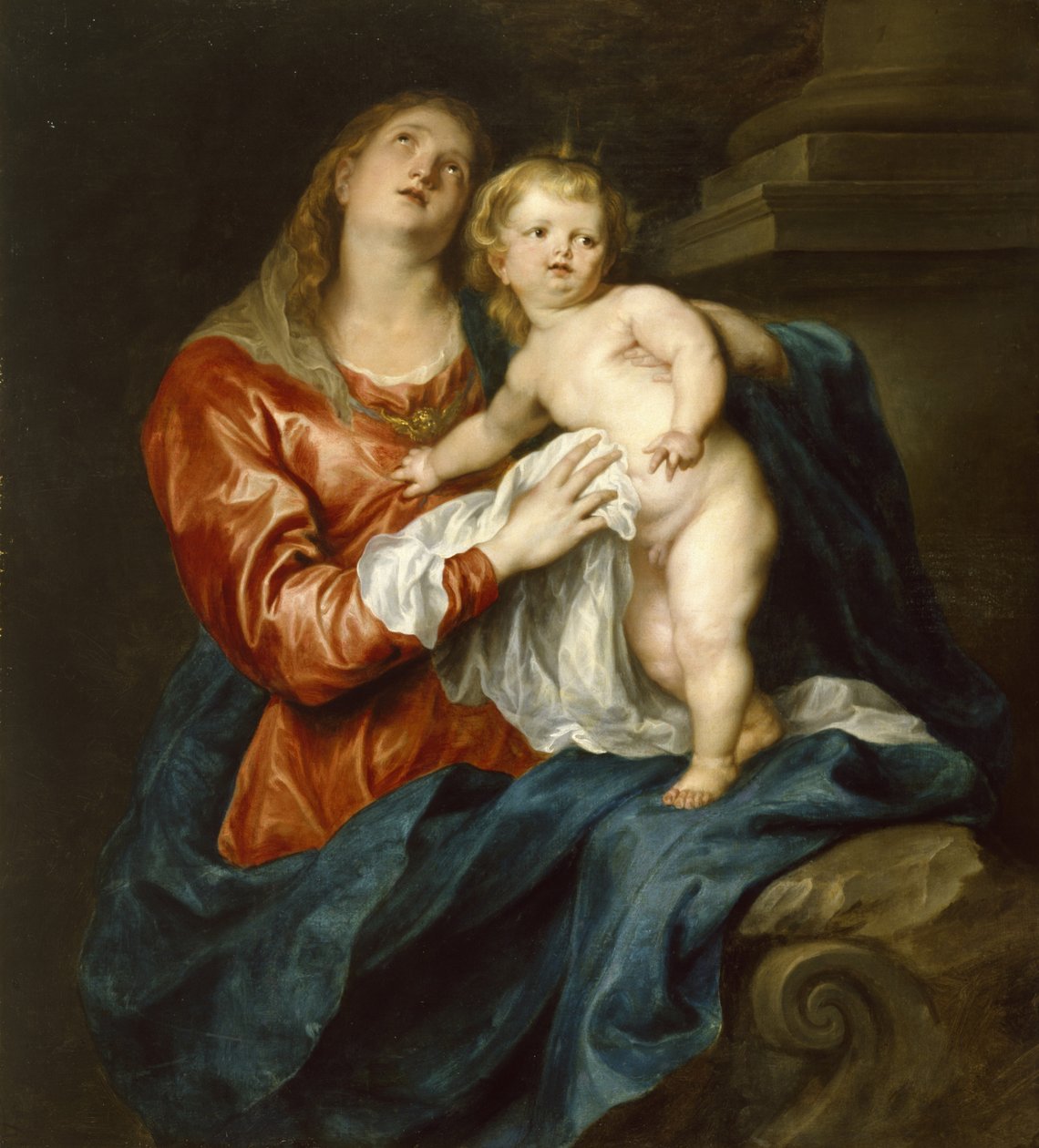 処女と子供、1630年から32年 作： アンソニー・ヴァン・ダイク