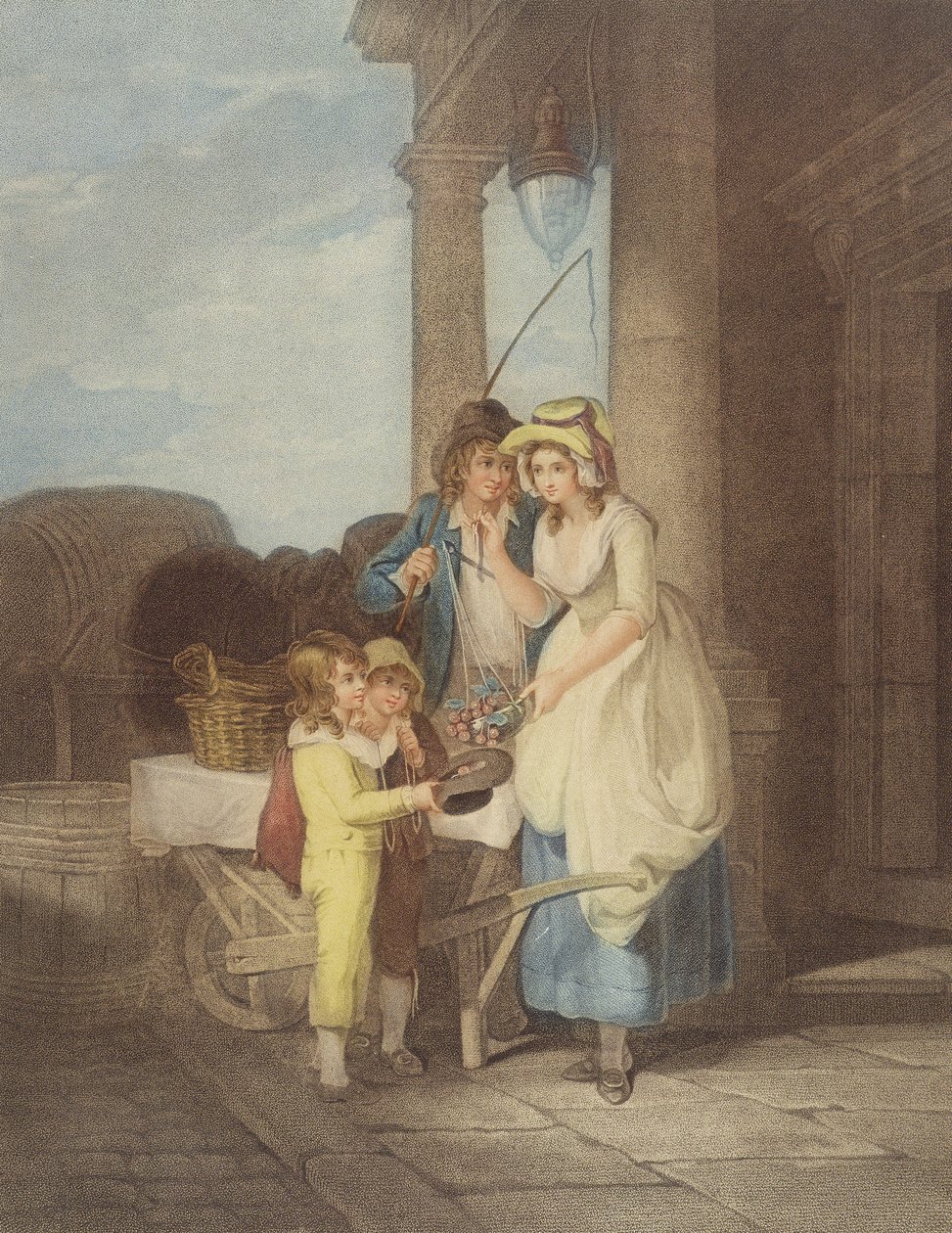「ロンドンの叫び」pl.8：フランシス・ホイートリー（1747-1801）1795後のラウンドとサウンドは5ポンドポンドのデュークチェリー 作： アントワーヌ・カードン
