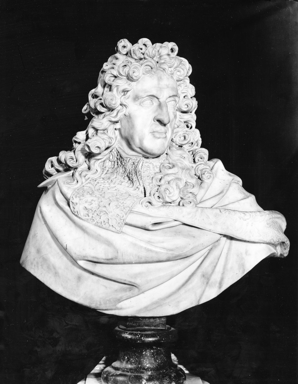 アンドレ・ル・ノートルの胸像（1613-1700）、1700年以降（大理石） 作： アントワーヌ・コワズヴォ
