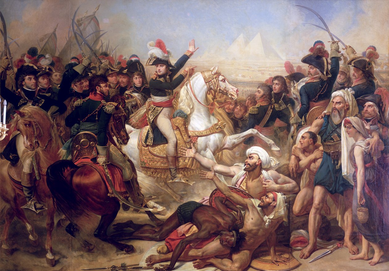 1798年7月21日、ピラミッドの戦い 作： アントワーヌ・ジャン・グロ