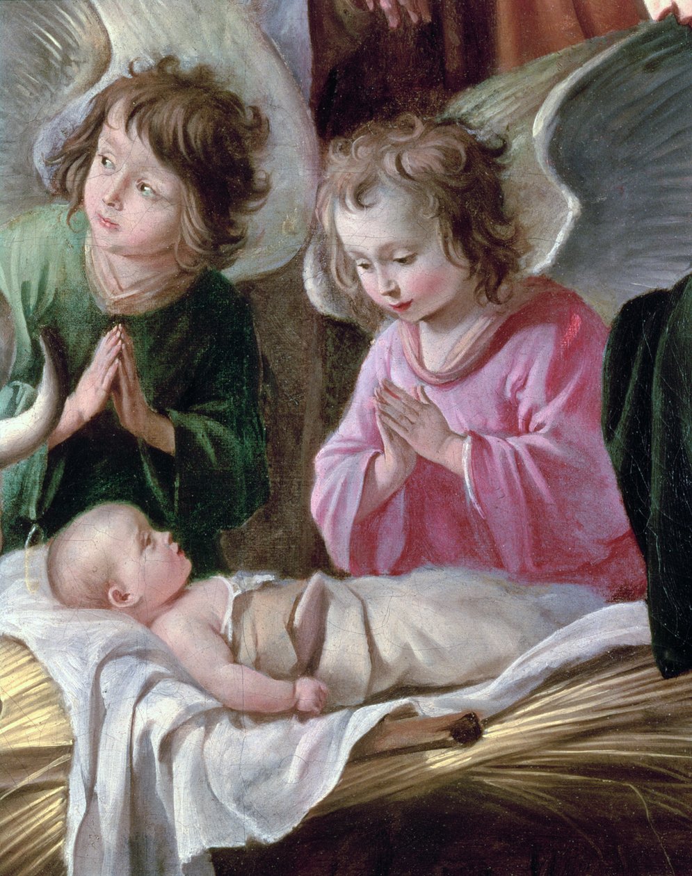 羊飼い、天使と子の礼拝、1640年頃（99414の詳細） 作： アントワーヌ・ル・ナン