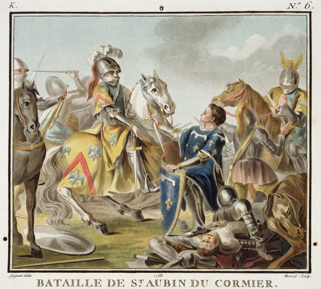 1488年のサンオーバンデュコルミエの戦い、ジャンバプティストモレット（1790〜1820年）、1788年 作： アントワーヌ・ルイ・フランソワ・セルジェント・マルソー