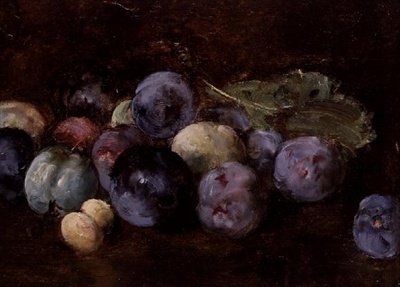 プラムの静物、1874 作： アントワーヌ・ヴォロン