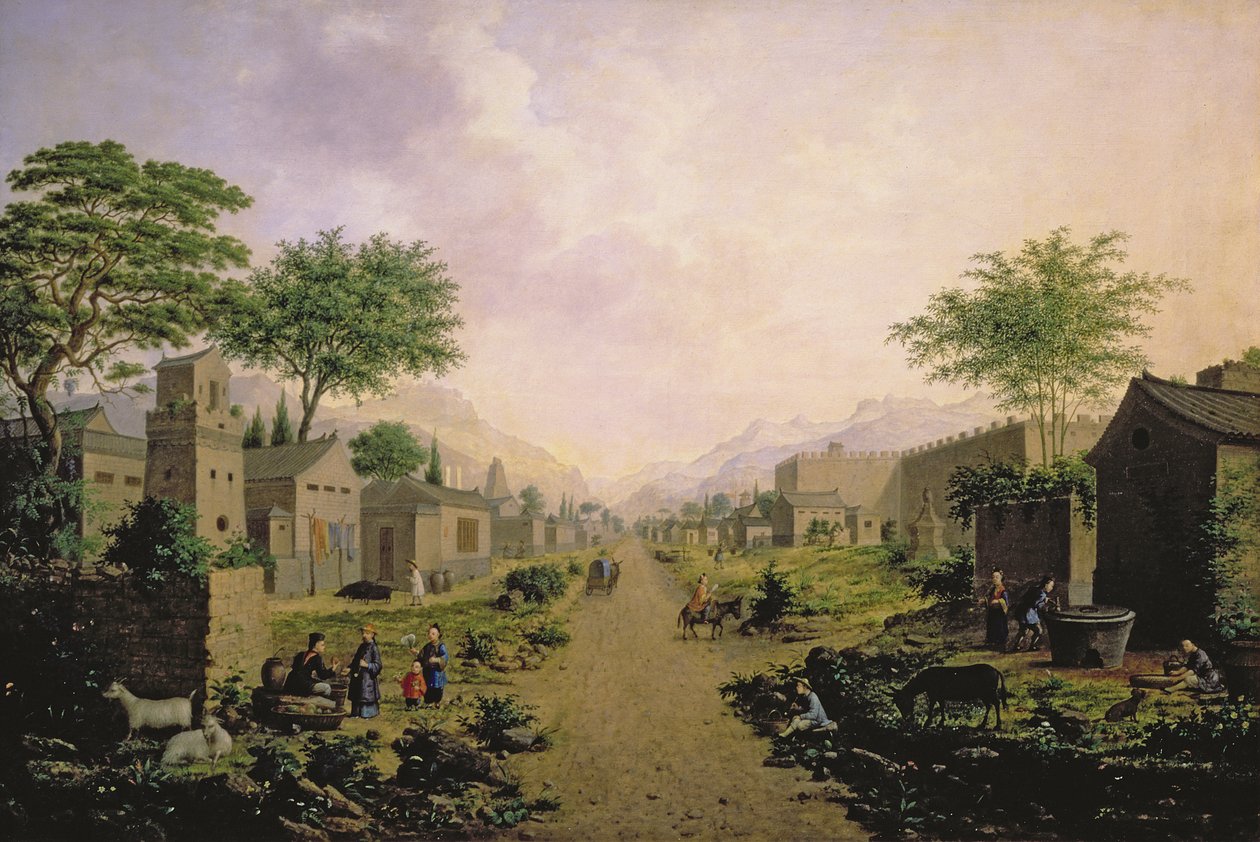 1864年の中国の町 作： アントン・ミハイロヴィチ・レガショフ