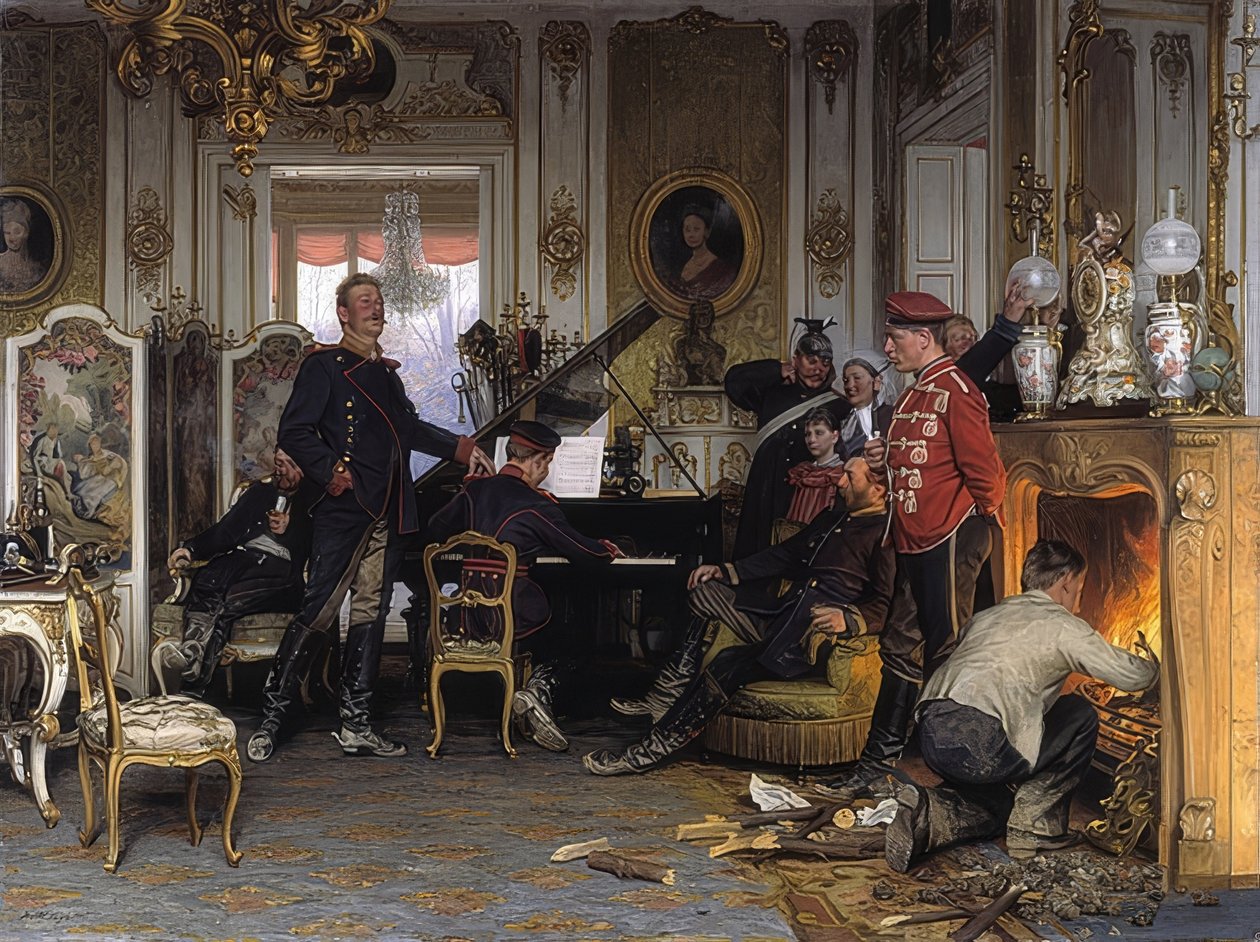 パリ前の舞台地区。 1894 作： アントン・アレクサンダー・フォン・ヴェルナー