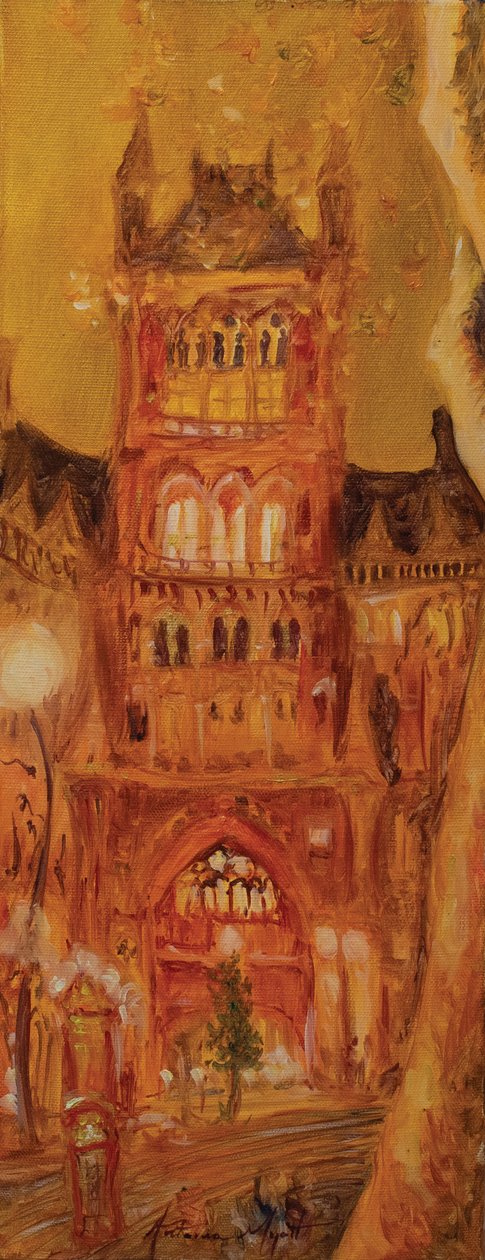 セント・パンクラス駅 2014年（キャンバスに油彩） 作： アントニア・ミャット