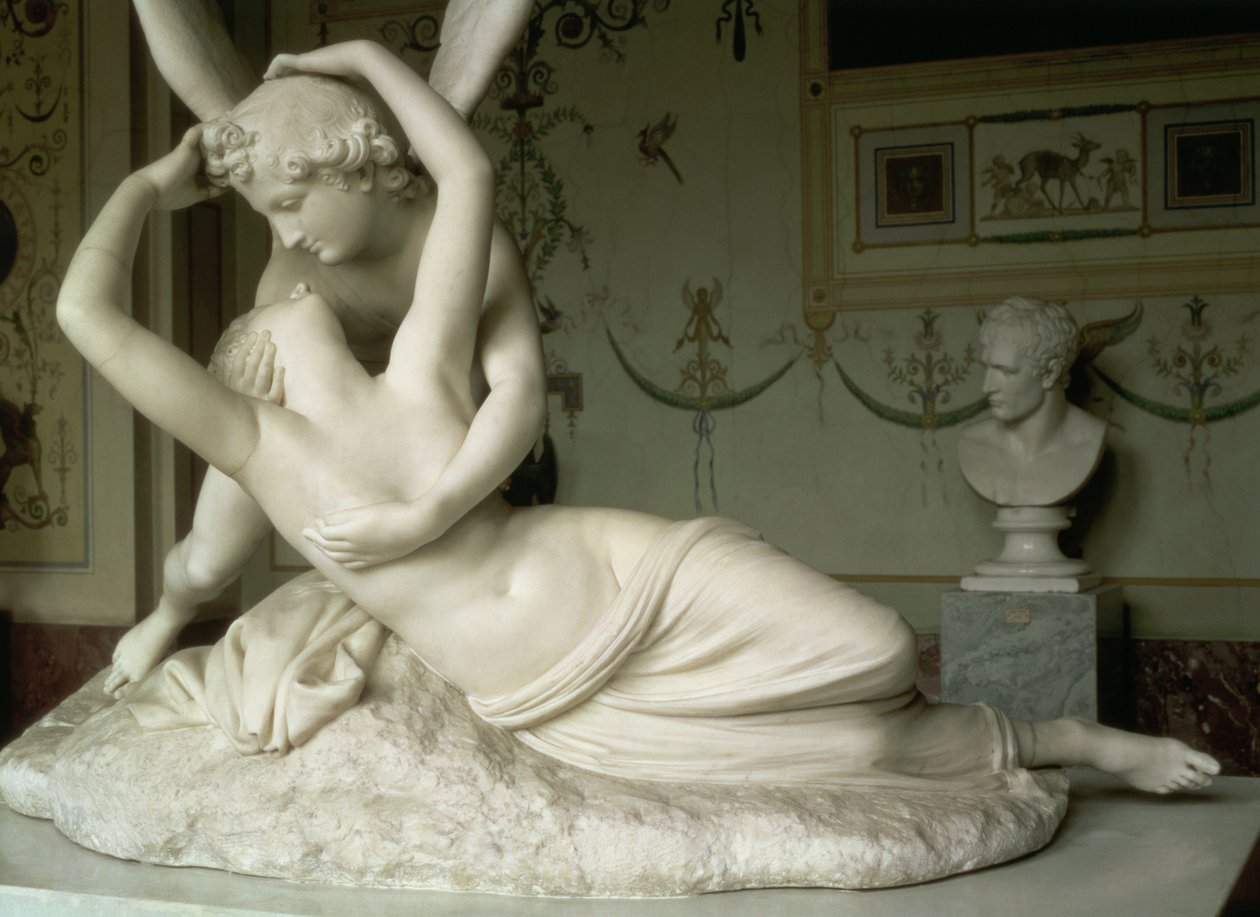 キューピッドとプシュケ、1796年（大理石） 作： アントニオ・カノーヴァ