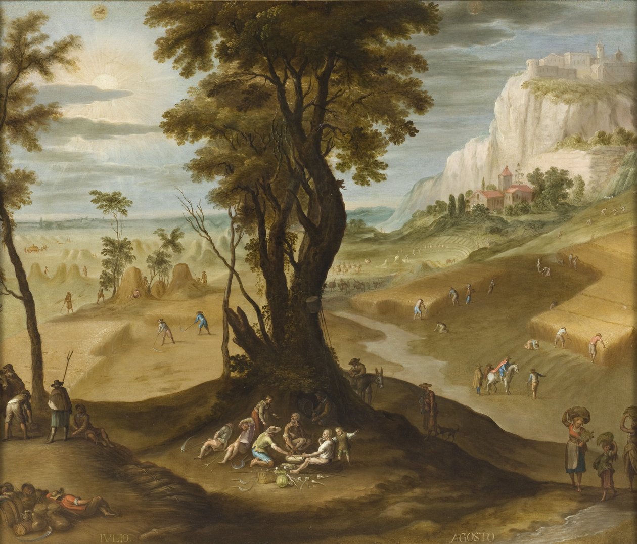 Los doce meses delaño（年間の12ヶ月）、1650-99からの7月と8月 作： アントニオ・デ・エスピノサ