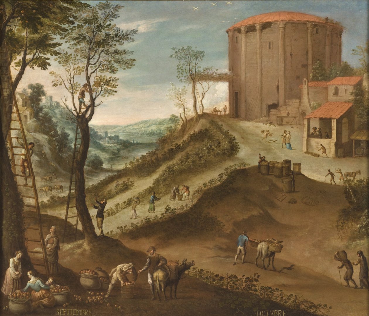 Los doce meses delaño（The Twelve Months of the Year）、1650-99からの9月と10月 作： アントニオ・デ・エスピノサ