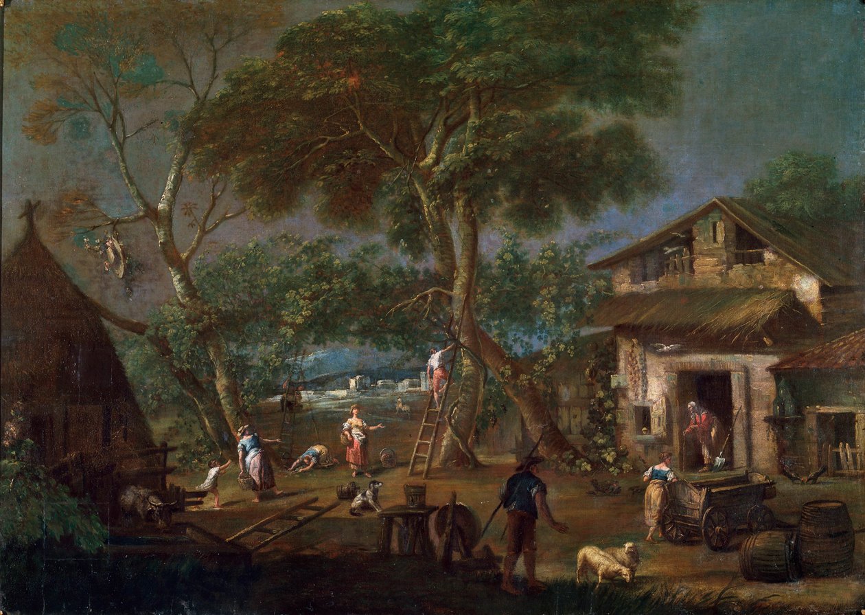 イタリアの風景、c1750-1795 作： アントニオ・ディジアーニ