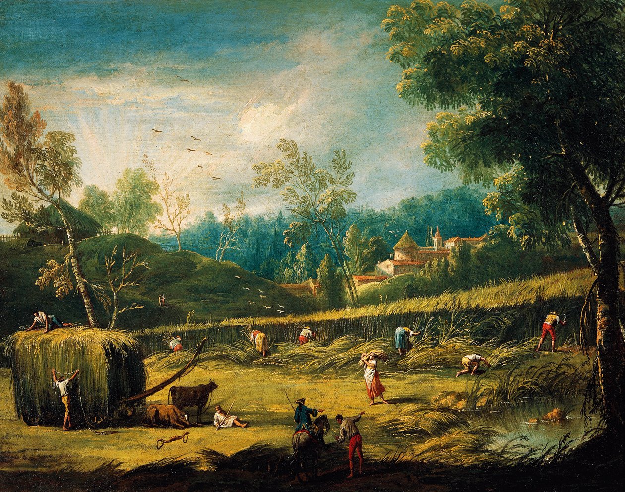 アントニオ・ディジアーニ（1737-1797）の「夏」、絵画。 作： アントニオ・ディジアーニ