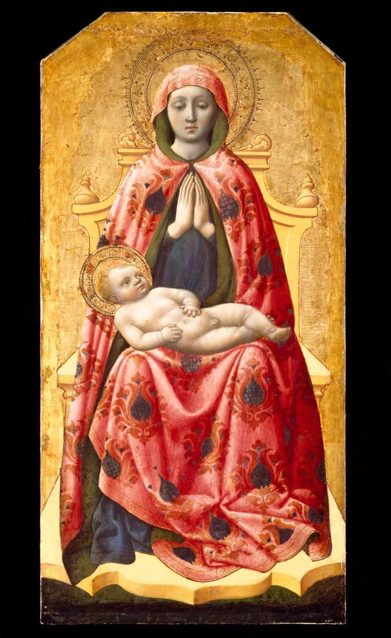 マドンナと子供、1440年代（パネル上のテンペラ） 作： アントニオ・ビバリーニ