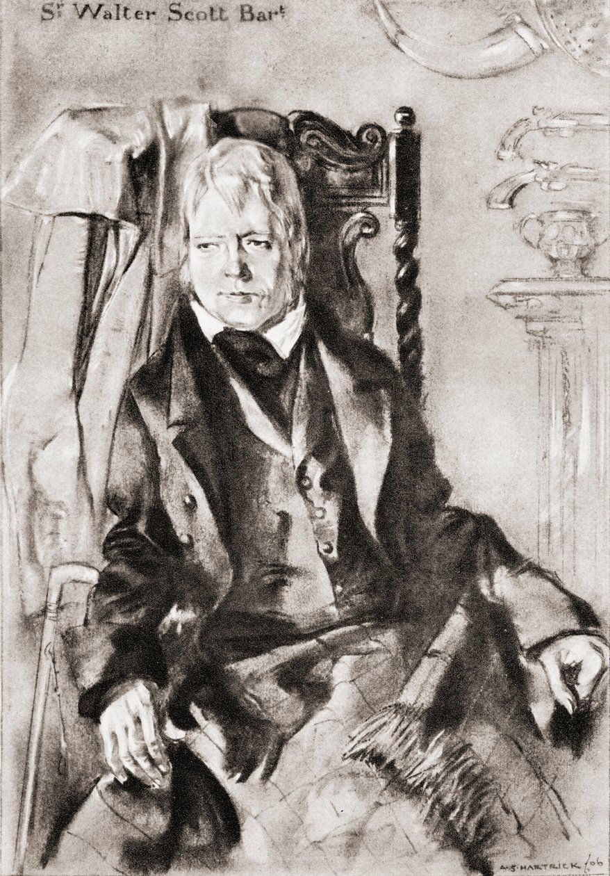 ウォルター・スコット卿 作： Archibald Standish Hartrick