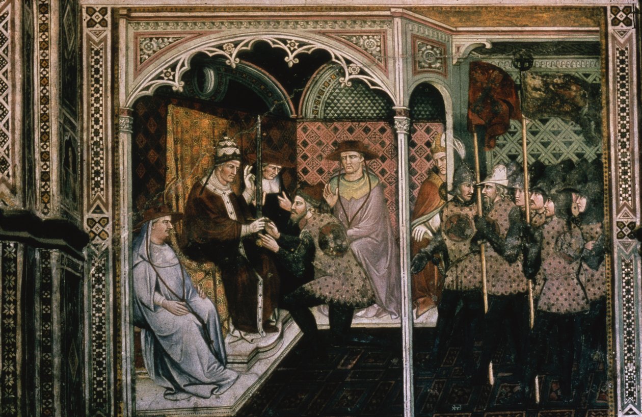 教皇と皇帝、1408〜1410年頃 作： Aretino Luca SpinelloまたはSpinelli