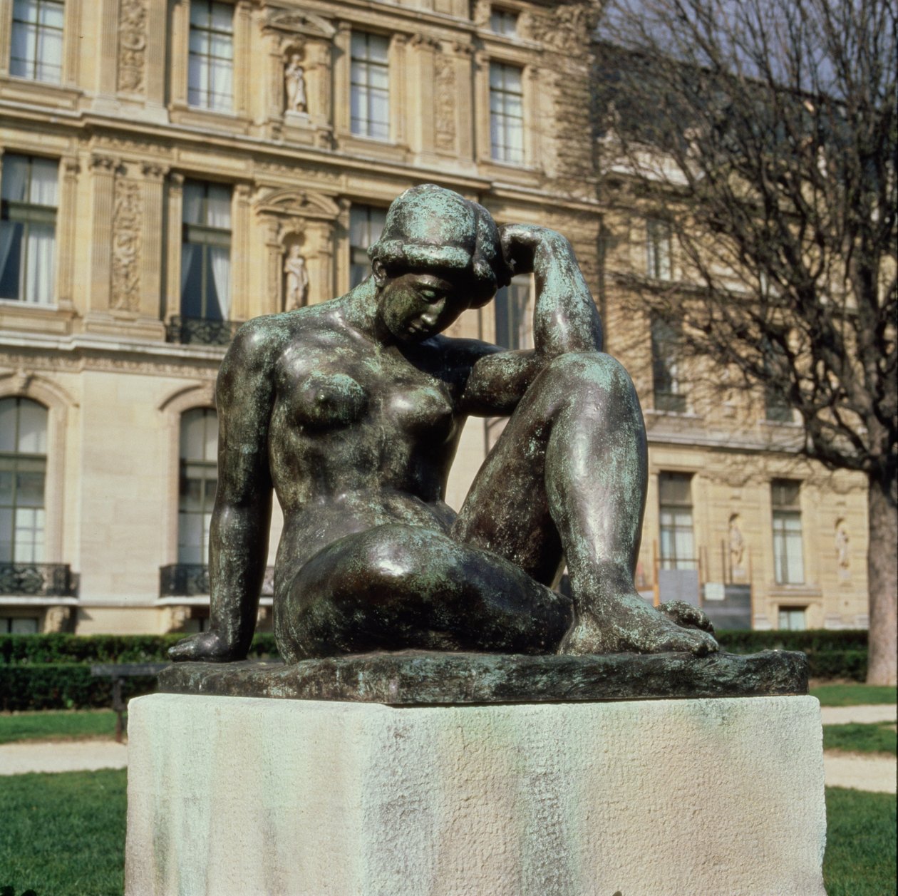 La Mediterranee、Place du Carrousel、Louvre、Paris、1902-05（bronze）（他のビューについては（160258-160261）を参照） 作： アリスティド・マイヨール