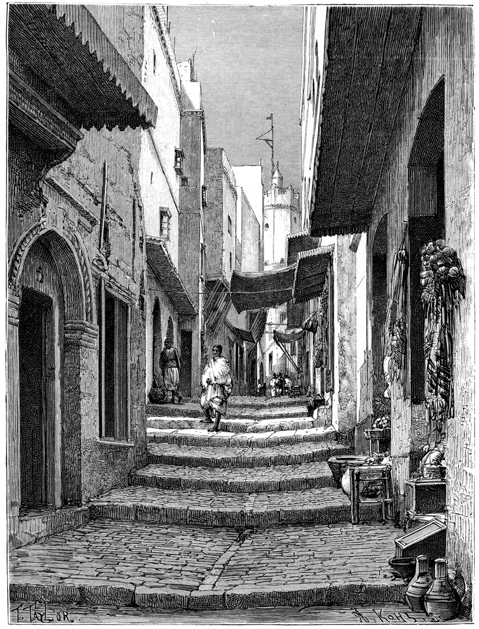 旧市街、アルジェ、c1890 作： アーマンド・コール