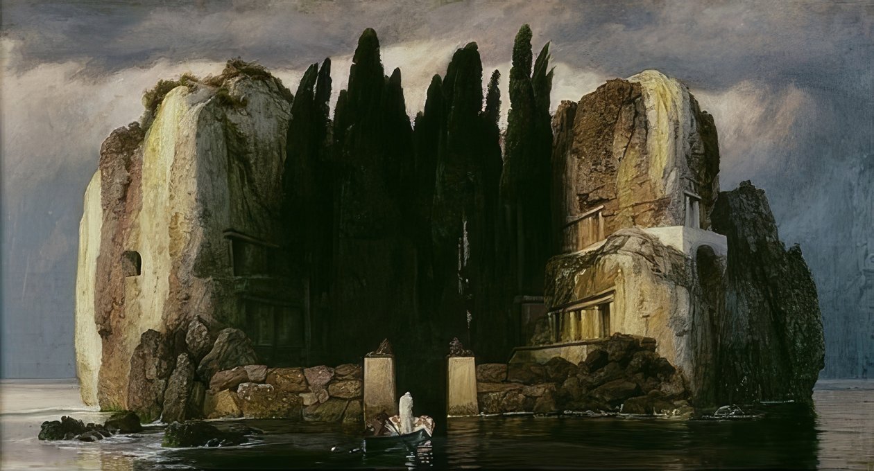 死者の島。 5番目のバージョン。 1886 作： アーノルド・ベックリン