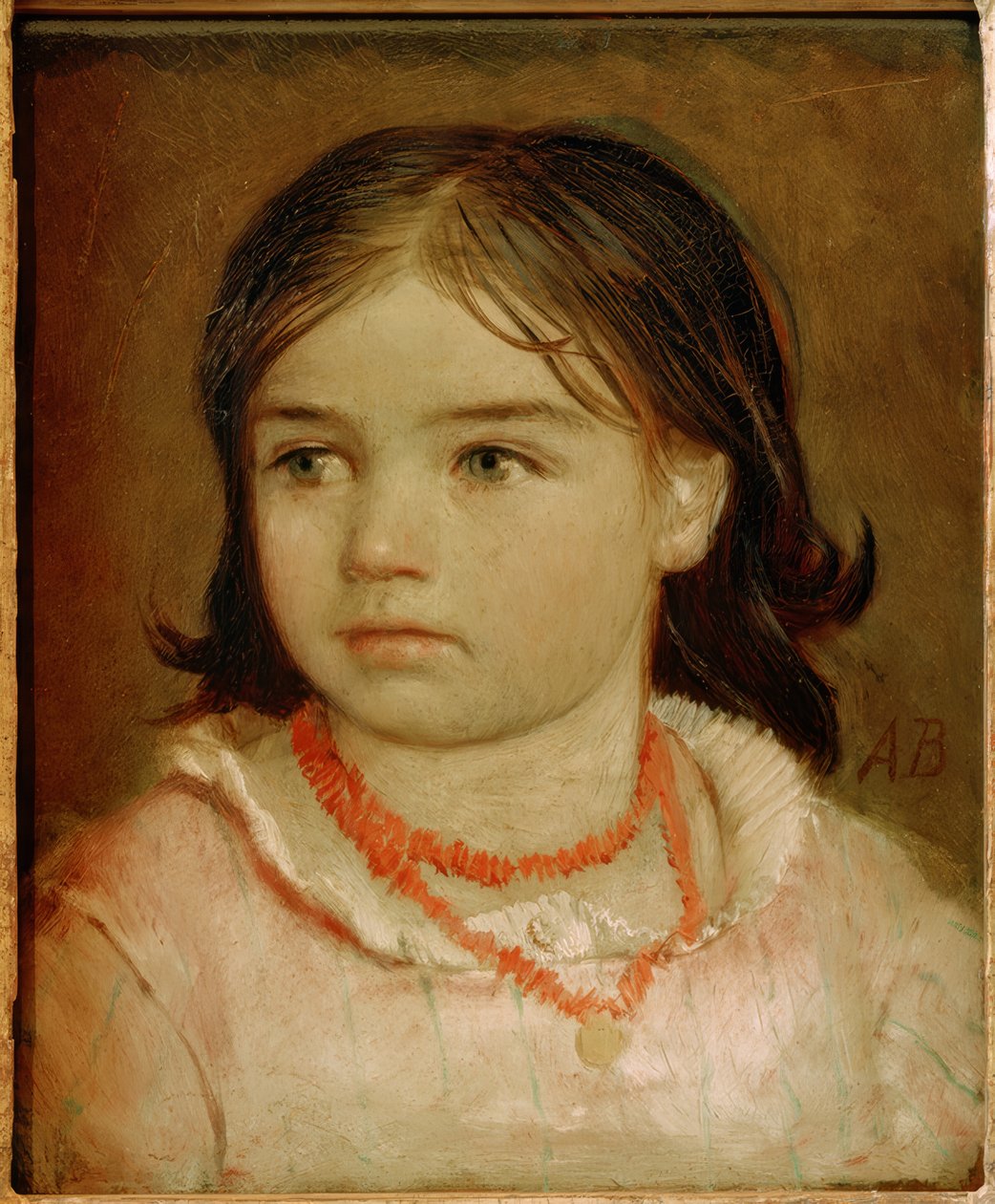 娘ルチアの子供の肖像画 作： アーノルド・ベックリン