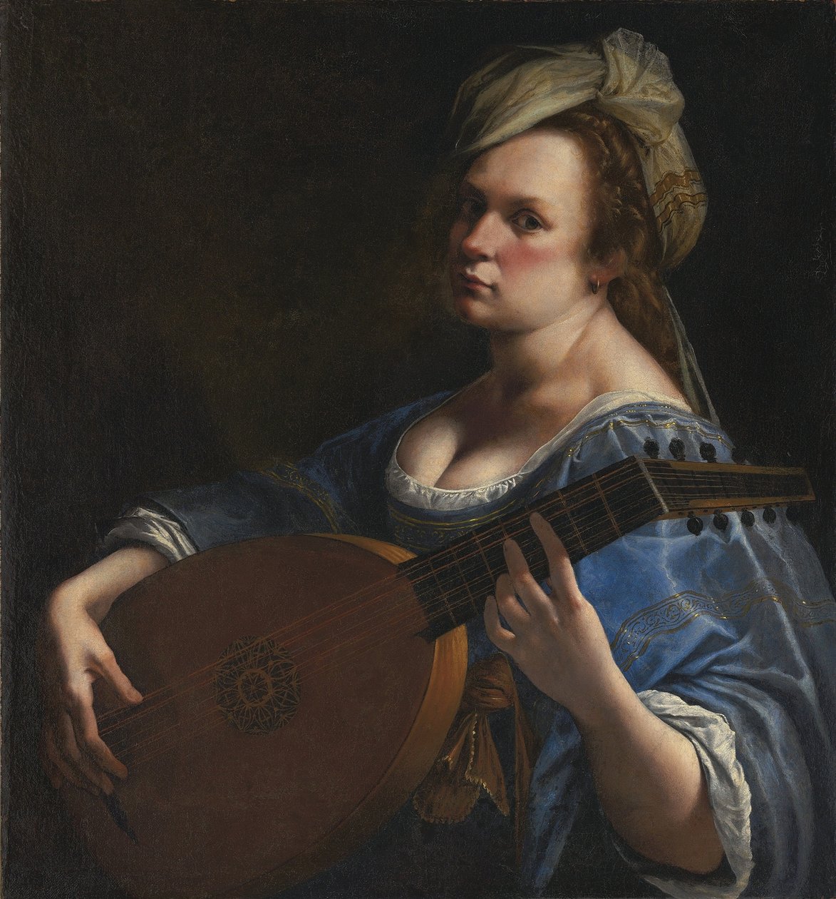 リュート奏者としての自画像 作： Artemisia Gentileschi
