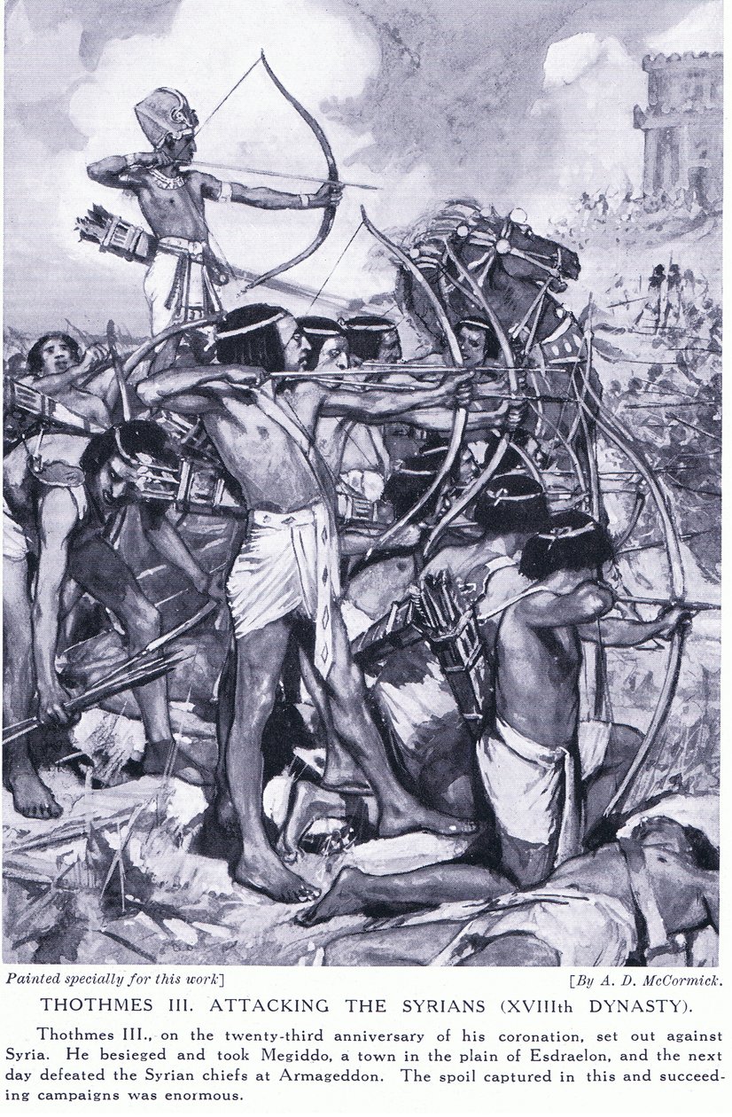 Thomthes IIIがシリア人を攻撃（XVIIIth Dynasty）、1920年頃 作： アーサー・デイヴィッド・マコーミック