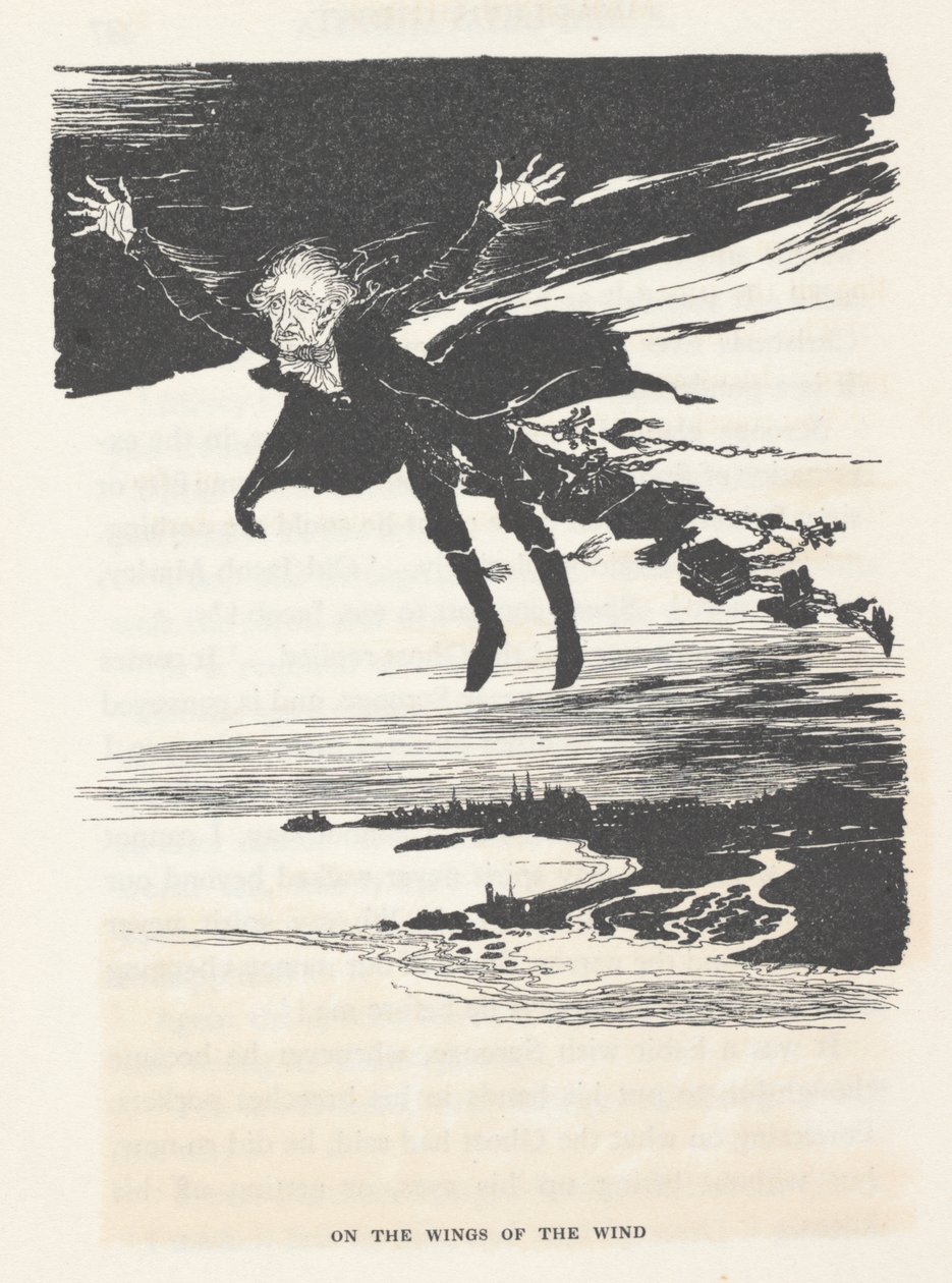 「風の翼に」、1915 作： アーサー・ラッカム