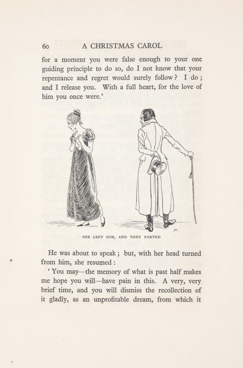 「彼女は彼を去り、彼らは別れた」、1915 作： アーサー・ラッカム