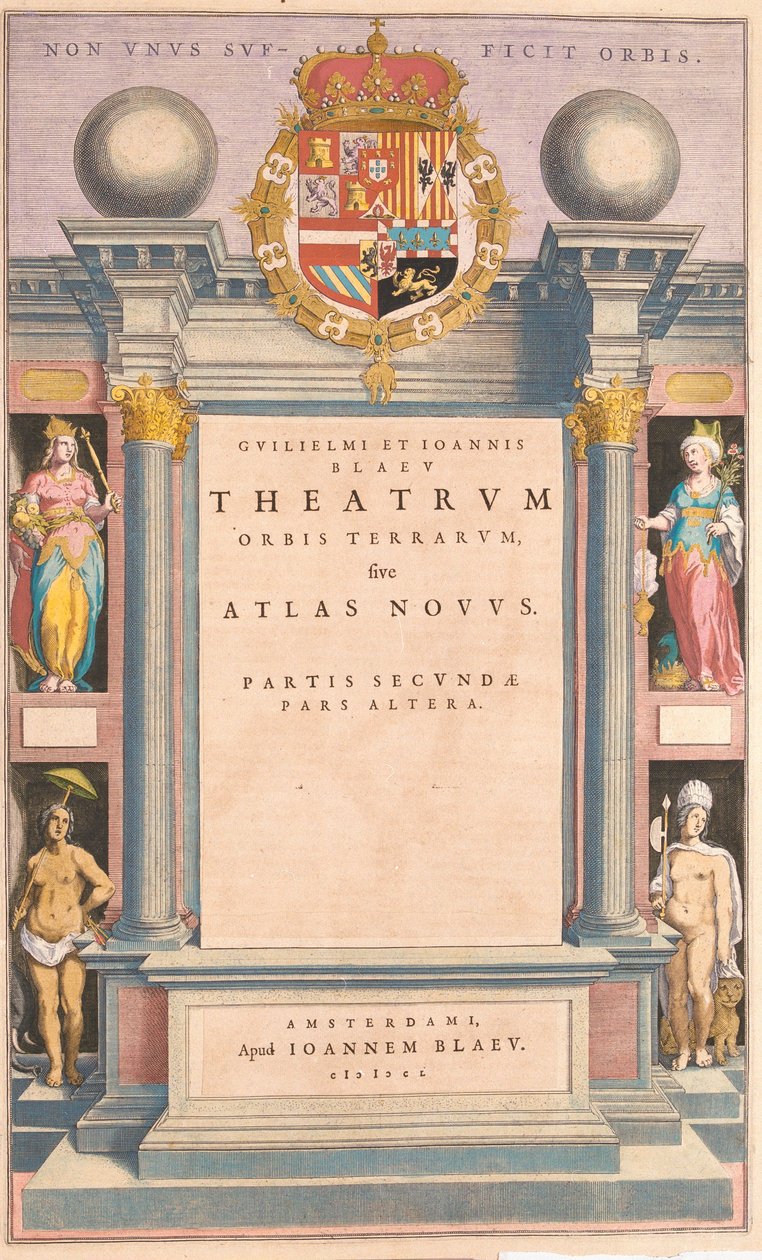 地球儀と新アトラス』（Theatrum Orbis Terrarum sive Atlas Novus 作： アーティスト不明