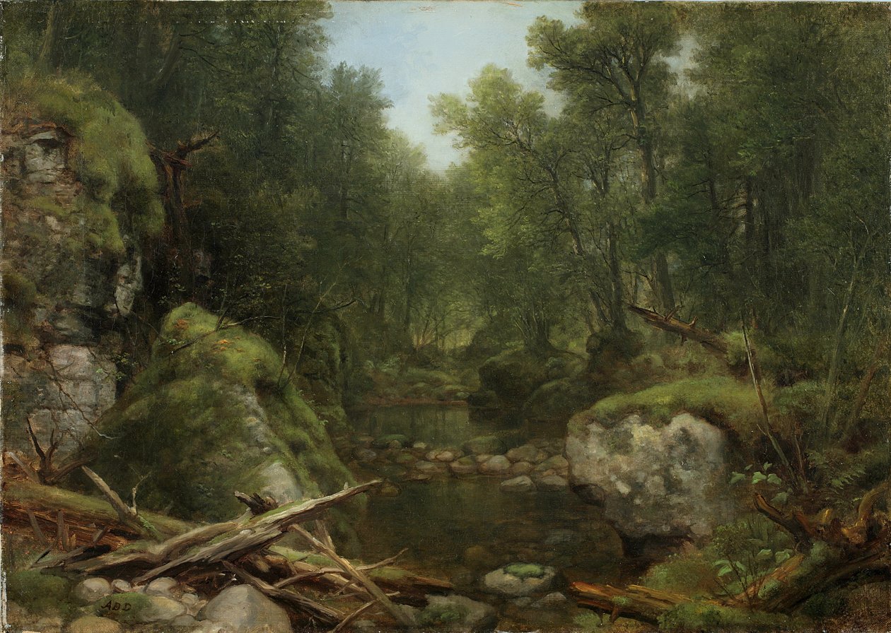Chapel Pond Brook、キーンフラッツ、アディロンダックマウンテンズ、ニューヨーク、1870 作： アッシャー・ブラウン・デュランド