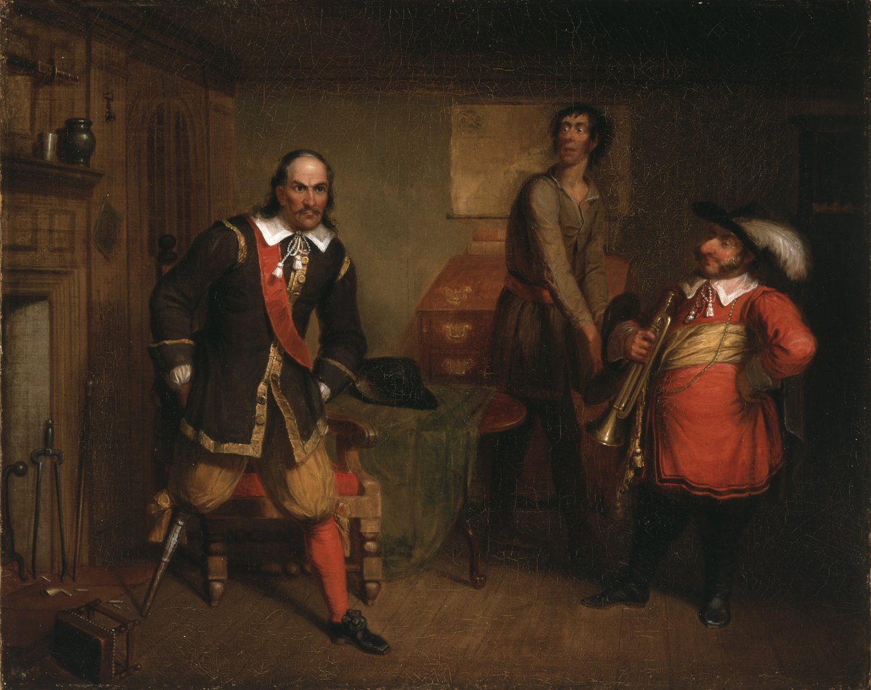 ピータースタイブサント（1592-1672）とトランペッター、1835 作： アッシャー・ブラウン・デュランド