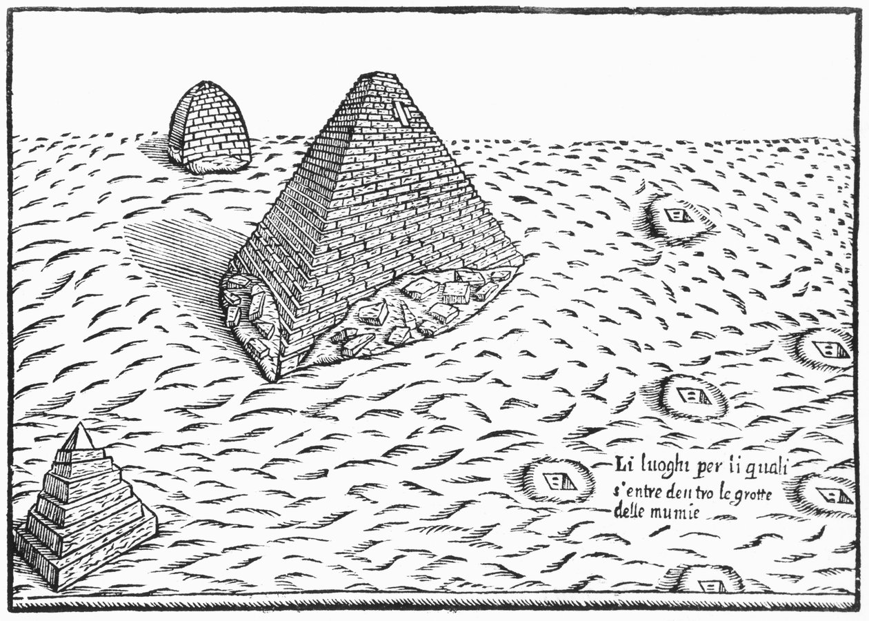 エジプトのピラミッド、「Oedipus Aegyptiacus」、1653年からの図 作： アタナシウス・キルヒャー