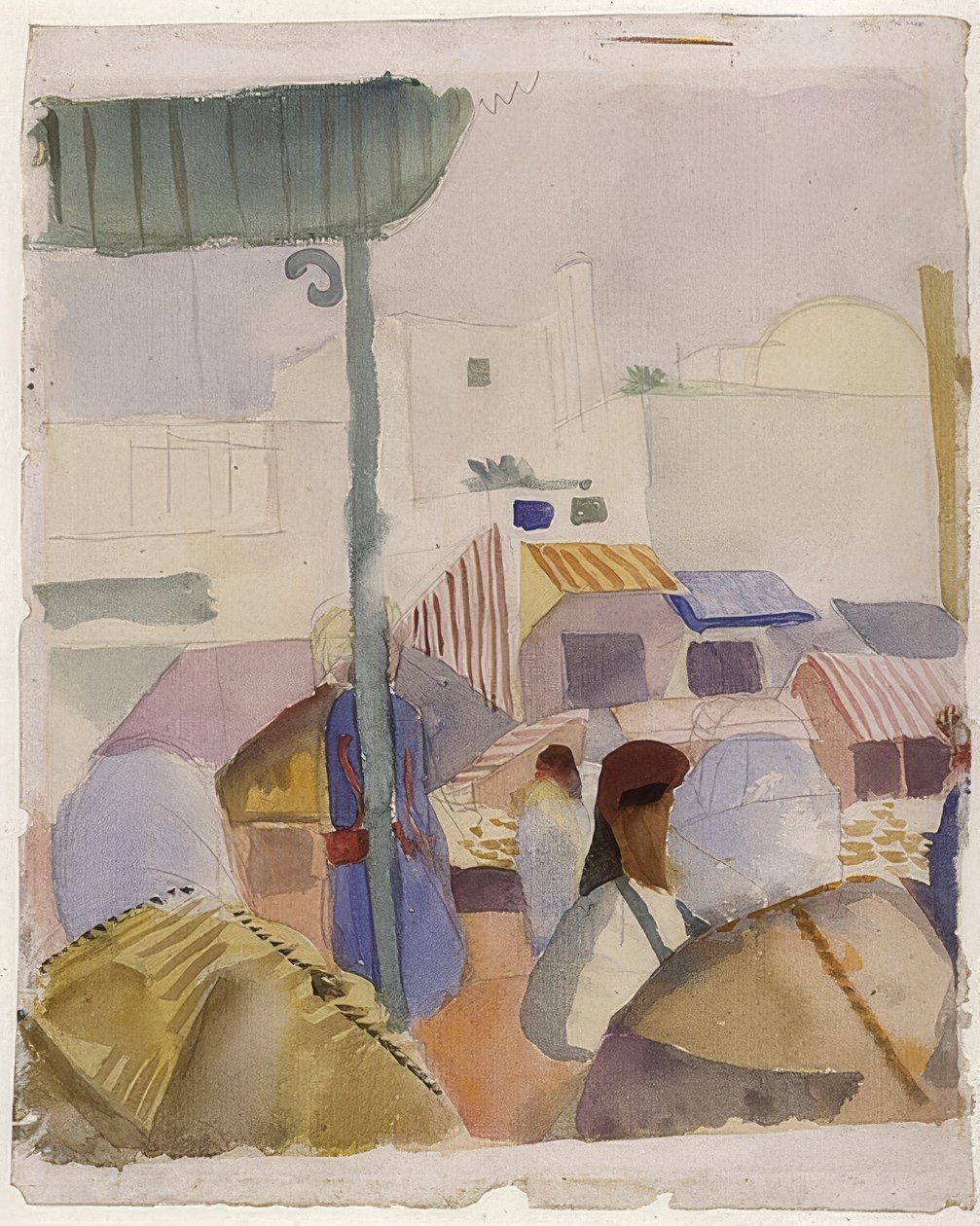 チュニスの市場（II）。 1914 作： オーガストマッケ