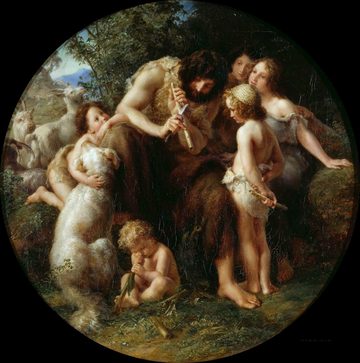 フルートの父ユバル、1839年。 作： オーガスト・フォン・クローバー