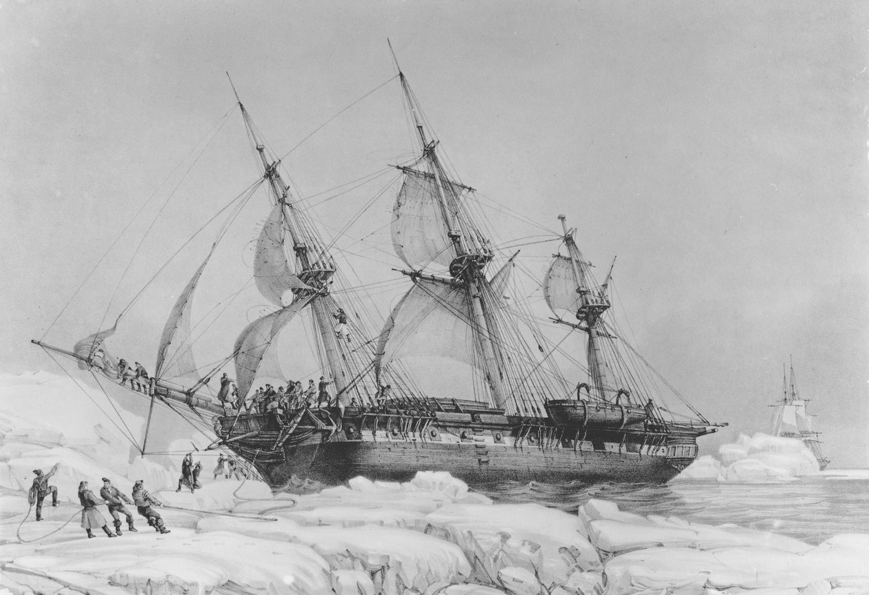 パックアイスのアストロラーベ、1838（リトグラフ） 作： オーギュスト・エティエンヌ・フランソワ・メイヤー