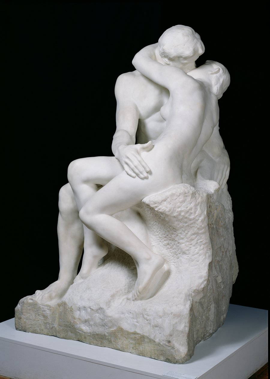 キス、1888-98（大理石） 作： オーギュスト・ロディン