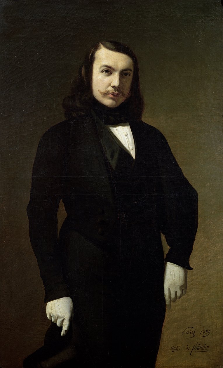 Theophile Gautier（1811-72）の肖像、1839 作： オーギュスト・ド・シャティヨン