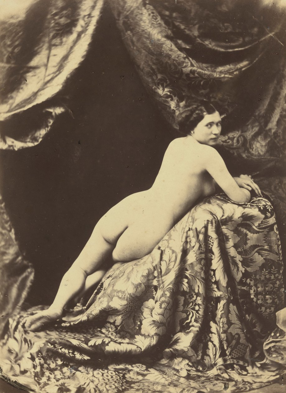 ヌードの習作,c.1855年（写真） 作： オーギュスト・ベロック